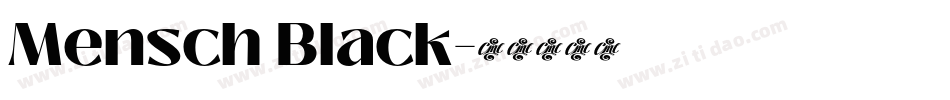 Mensch Black字体转换